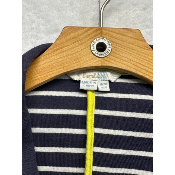 Boden Women Knit Blazer size 6 US navy blue Cotton Blend Front Pockets - Picture 4 of 10